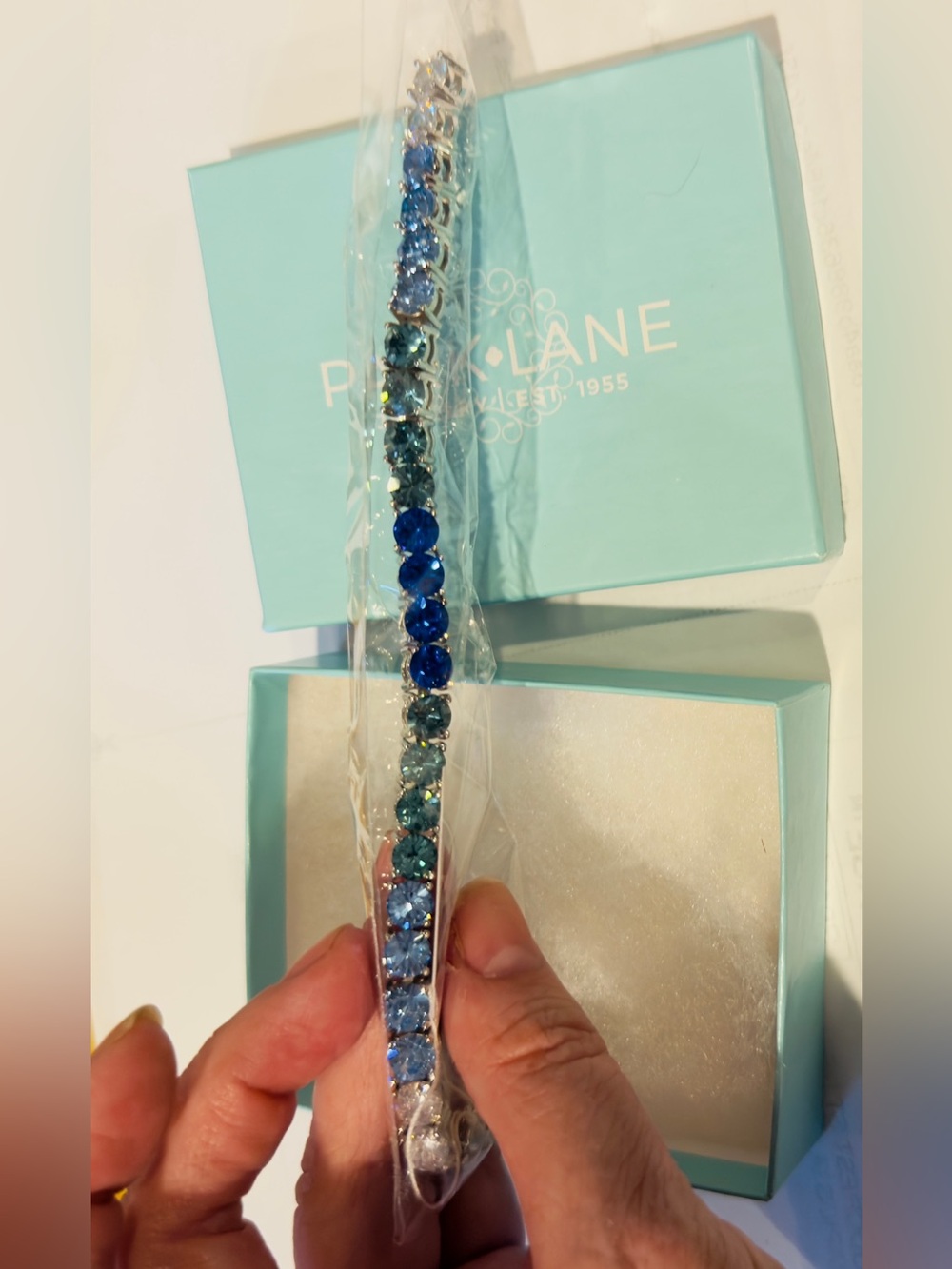 Park Lane Mini Impressions gradient Blue Crystal Tennis Bracelet - 2 available.
